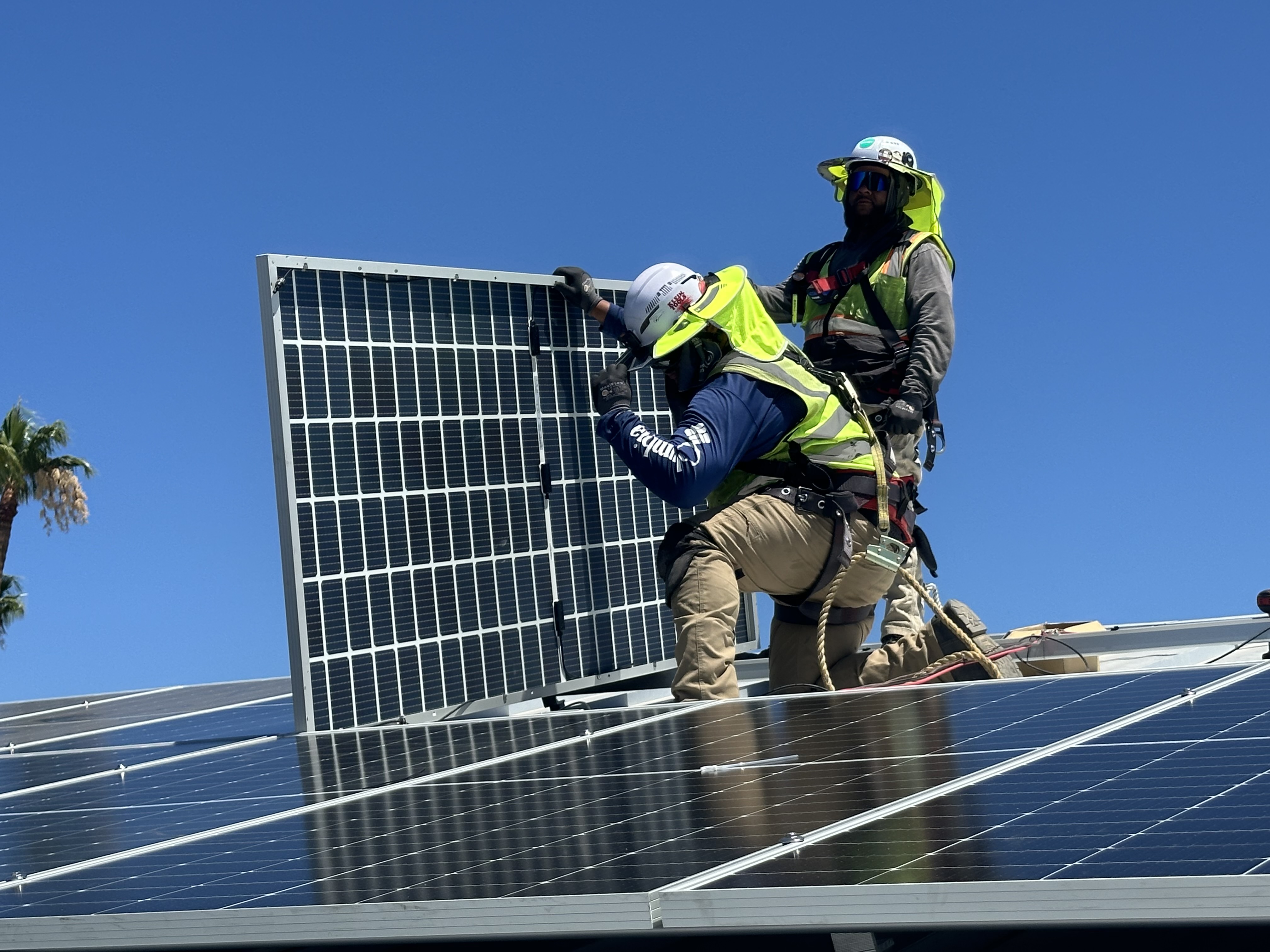 Team Installing Panels